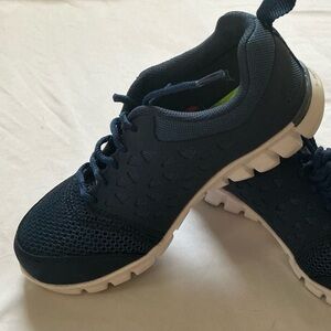 REEBOK Navy Sublite Cushion Safety Work Shoes - Size 8